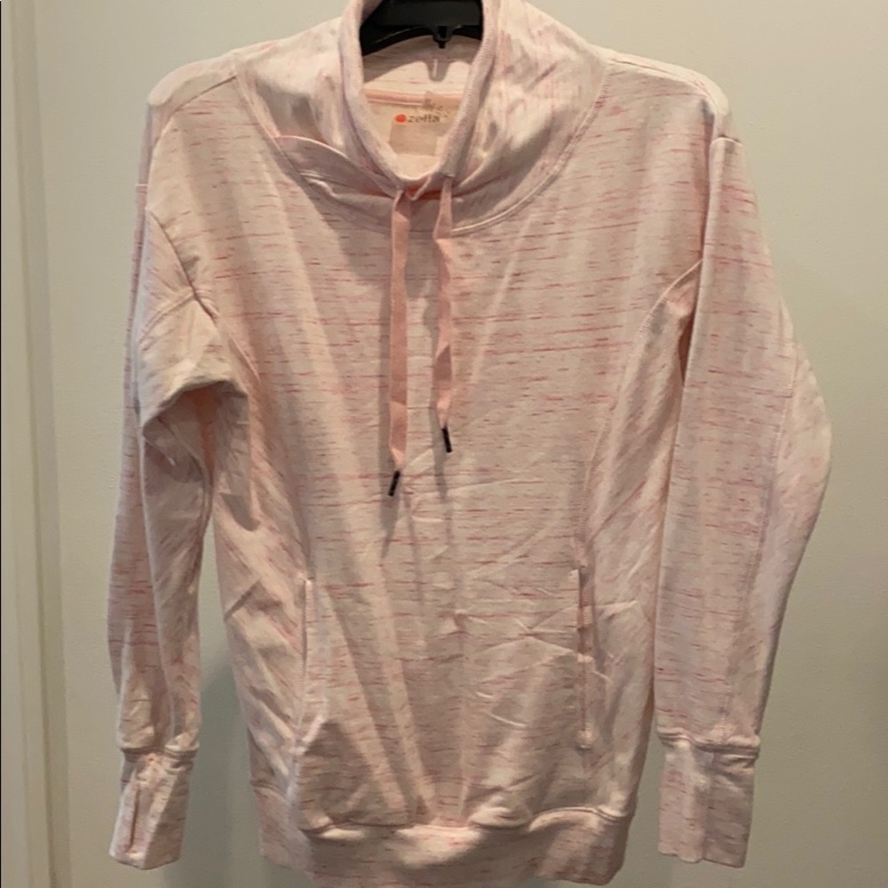 Pink heathered Zella sweatshirt with pockets - Picture 2 of 6